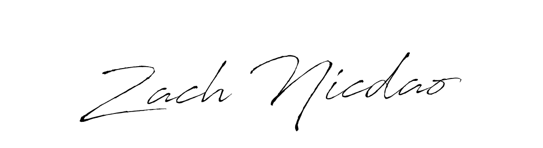 This is the best signature style for the Zach Nicdao name. Also you like these signature font (Antro_Vectra). Mix name signature. Zach Nicdao signature style 6 images and pictures png