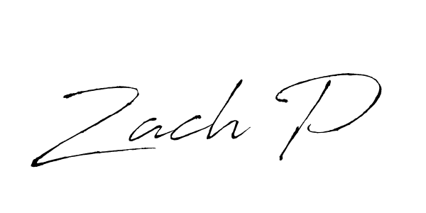 Zach P stylish signature style. Best Handwritten Sign (Antro_Vectra) for my name. Handwritten Signature Collection Ideas for my name Zach P. Zach P signature style 6 images and pictures png