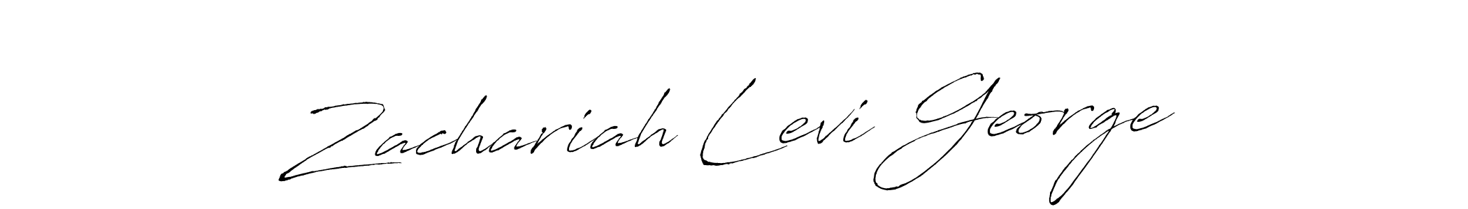 How to make Zachariah Levi George name signature. Use Antro_Vectra style for creating short signs online. This is the latest handwritten sign. Zachariah Levi George signature style 6 images and pictures png