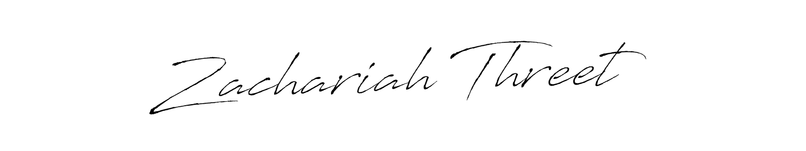 How to make Zachariah Threet name signature. Use Antro_Vectra style for creating short signs online. This is the latest handwritten sign. Zachariah Threet signature style 6 images and pictures png