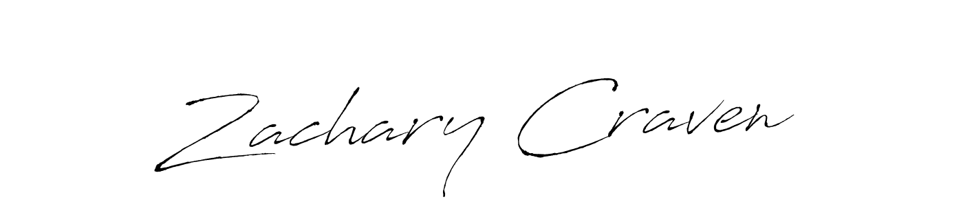 Zachary Craven stylish signature style. Best Handwritten Sign (Antro_Vectra) for my name. Handwritten Signature Collection Ideas for my name Zachary Craven. Zachary Craven signature style 6 images and pictures png