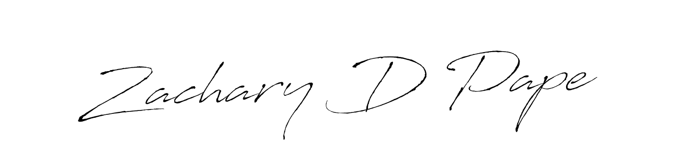 Zachary D Pape stylish signature style. Best Handwritten Sign (Antro_Vectra) for my name. Handwritten Signature Collection Ideas for my name Zachary D Pape. Zachary D Pape signature style 6 images and pictures png