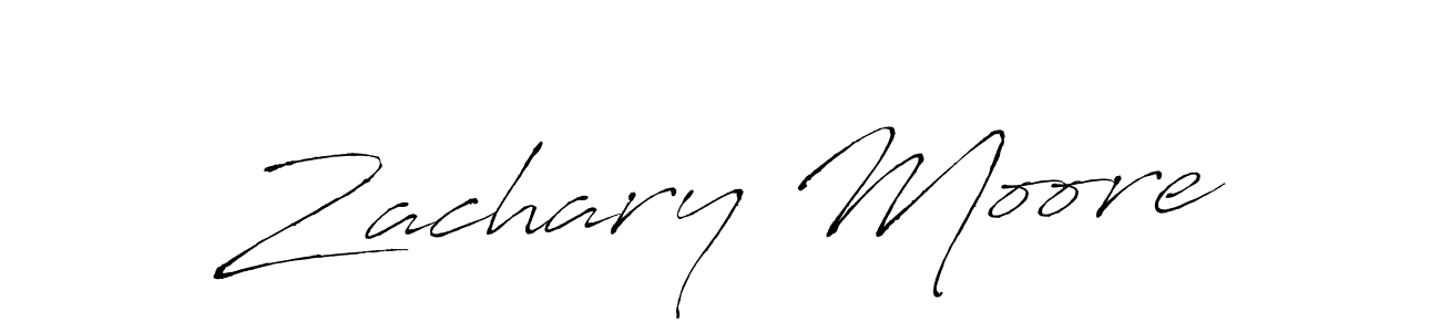 Zachary Moore stylish signature style. Best Handwritten Sign (Antro_Vectra) for my name. Handwritten Signature Collection Ideas for my name Zachary Moore. Zachary Moore signature style 6 images and pictures png