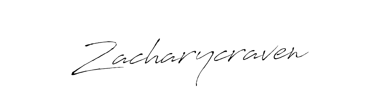 Create a beautiful signature design for name Zacharycraven. With this signature (Antro_Vectra) fonts, you can make a handwritten signature for free. Zacharycraven signature style 6 images and pictures png
