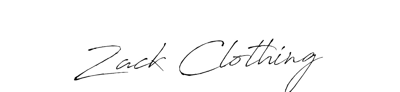 Make a beautiful signature design for name Zack Clothing. With this signature (Antro_Vectra) style, you can create a handwritten signature for free. Zack Clothing signature style 6 images and pictures png