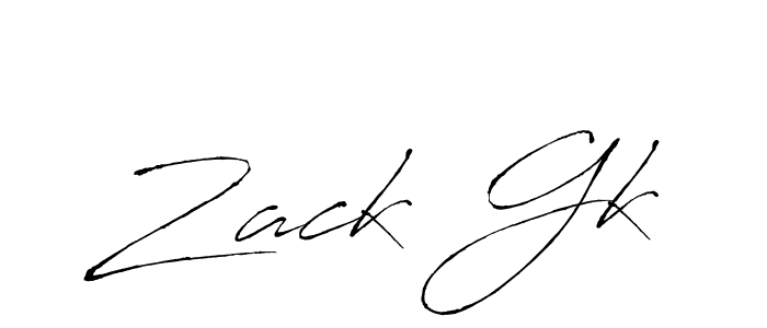 How to make Zack Gk signature? Antro_Vectra is a professional autograph style. Create handwritten signature for Zack Gk name. Zack Gk signature style 6 images and pictures png