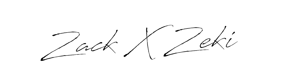 How to make Zack X Zeki name signature. Use Antro_Vectra style for creating short signs online. This is the latest handwritten sign. Zack X Zeki signature style 6 images and pictures png