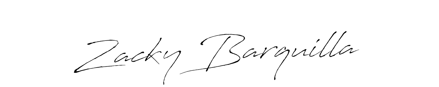 Use a signature maker to create a handwritten signature online. With this signature software, you can design (Antro_Vectra) your own signature for name Zacky Barquilla. Zacky Barquilla signature style 6 images and pictures png