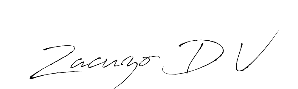Also You can easily find your signature by using the search form. We will create Zacuzo D V name handwritten signature images for you free of cost using Antro_Vectra sign style. Zacuzo D V signature style 6 images and pictures png