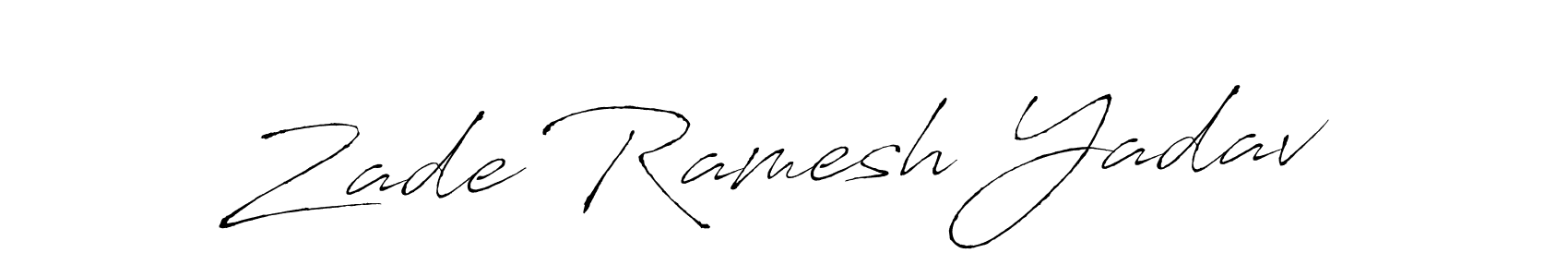 Design your own signature with our free online signature maker. With this signature software, you can create a handwritten (Antro_Vectra) signature for name Zade Ramesh Yadav. Zade Ramesh Yadav signature style 6 images and pictures png