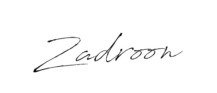 Zadroon stylish signature style. Best Handwritten Sign (Antro_Vectra) for my name. Handwritten Signature Collection Ideas for my name Zadroon. Zadroon signature style 6 images and pictures png