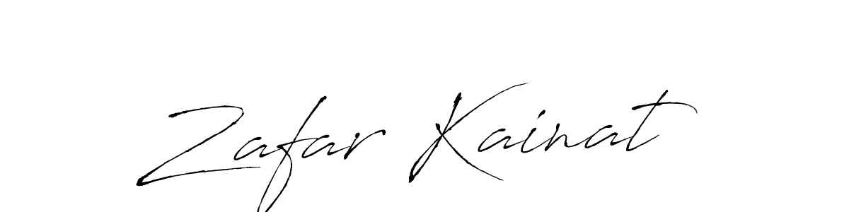 Make a beautiful signature design for name Zafar Kainat. With this signature (Antro_Vectra) style, you can create a handwritten signature for free. Zafar Kainat signature style 6 images and pictures png