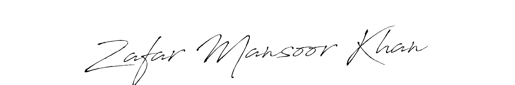 Zafar Mansoor Khan stylish signature style. Best Handwritten Sign (Antro_Vectra) for my name. Handwritten Signature Collection Ideas for my name Zafar Mansoor Khan. Zafar Mansoor Khan signature style 6 images and pictures png