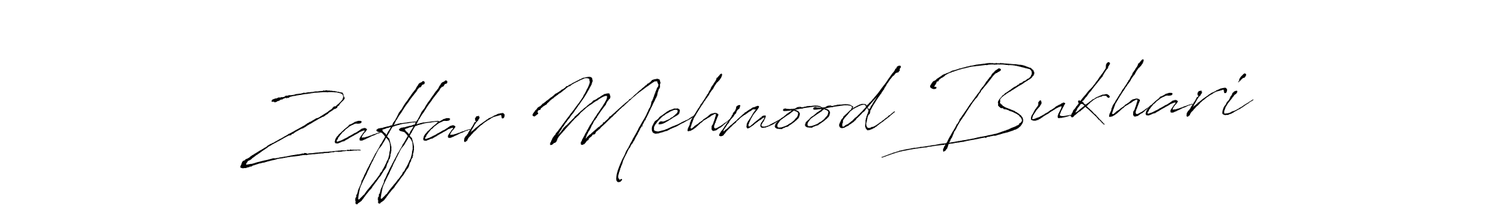 How to make Zaffar Mehmood Bukhari name signature. Use Antro_Vectra style for creating short signs online. This is the latest handwritten sign. Zaffar Mehmood Bukhari signature style 6 images and pictures png