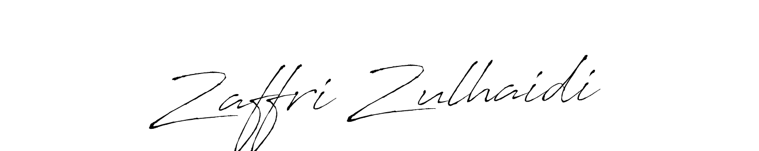 Make a beautiful signature design for name Zaffri Zulhaidi. With this signature (Antro_Vectra) style, you can create a handwritten signature for free. Zaffri Zulhaidi signature style 6 images and pictures png