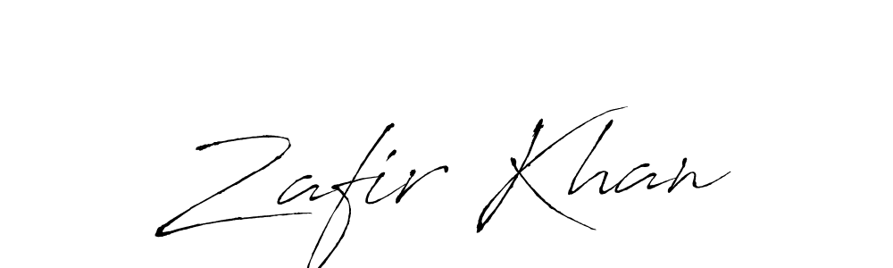 How to make Zafir Khan name signature. Use Antro_Vectra style for creating short signs online. This is the latest handwritten sign. Zafir Khan signature style 6 images and pictures png