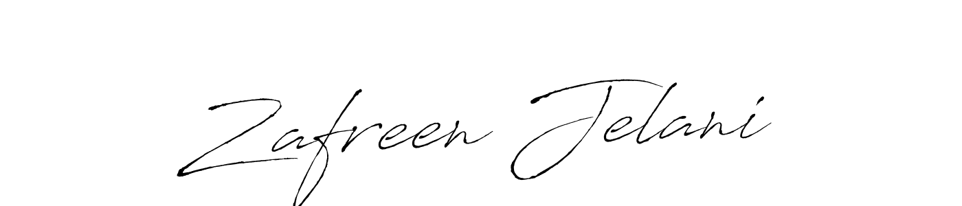 Create a beautiful signature design for name Zafreen Jelani. With this signature (Antro_Vectra) fonts, you can make a handwritten signature for free. Zafreen Jelani signature style 6 images and pictures png