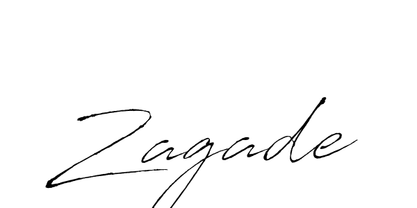 Design your own signature with our free online signature maker. With this signature software, you can create a handwritten (Antro_Vectra) signature for name Zagade. Zagade signature style 6 images and pictures png