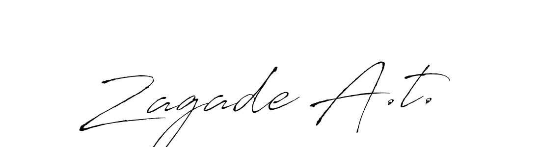 if you are searching for the best signature style for your name Zagade A.t.. so please give up your signature search. here we have designed multiple signature styles  using Antro_Vectra. Zagade A.t. signature style 6 images and pictures png