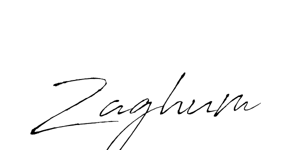 Make a beautiful signature design for name Zaghum. With this signature (Antro_Vectra) style, you can create a handwritten signature for free. Zaghum signature style 6 images and pictures png