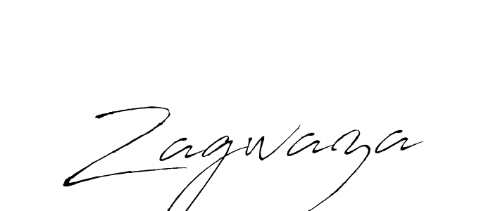 How to make Zagwaza signature? Antro_Vectra is a professional autograph style. Create handwritten signature for Zagwaza name. Zagwaza signature style 6 images and pictures png
