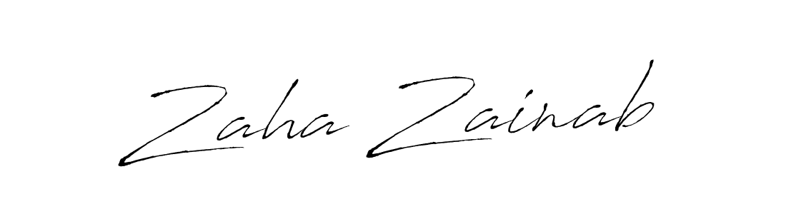 Design your own signature with our free online signature maker. With this signature software, you can create a handwritten (Antro_Vectra) signature for name Zaha Zainab. Zaha Zainab signature style 6 images and pictures png