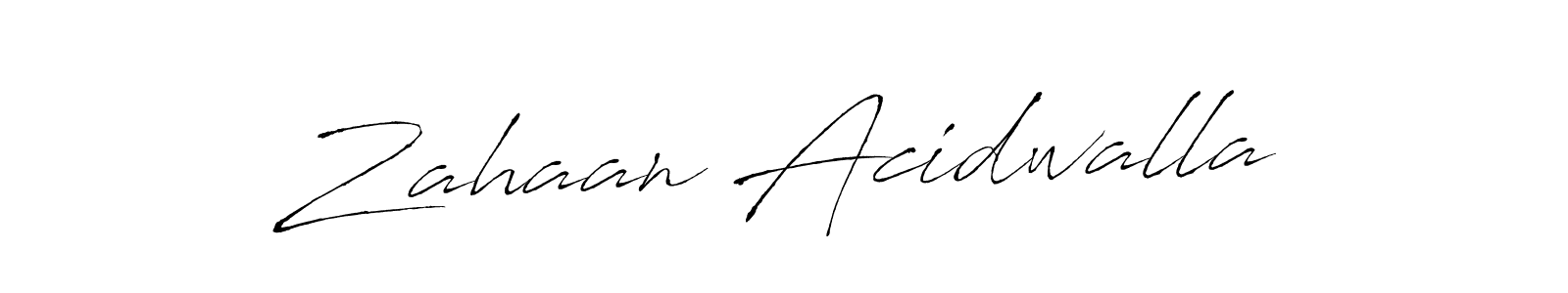 Make a beautiful signature design for name Zahaan Acidwalla. With this signature (Antro_Vectra) style, you can create a handwritten signature for free. Zahaan Acidwalla signature style 6 images and pictures png