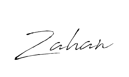 Use a signature maker to create a handwritten signature online. With this signature software, you can design (Antro_Vectra) your own signature for name Zahan. Zahan signature style 6 images and pictures png