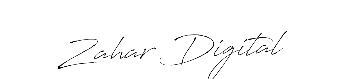 Make a beautiful signature design for name Zahar Digital. With this signature (Antro_Vectra) style, you can create a handwritten signature for free. Zahar Digital signature style 6 images and pictures png