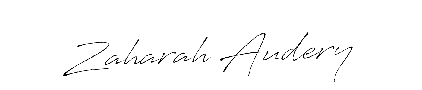 Zaharah Audery stylish signature style. Best Handwritten Sign (Antro_Vectra) for my name. Handwritten Signature Collection Ideas for my name Zaharah Audery. Zaharah Audery signature style 6 images and pictures png
