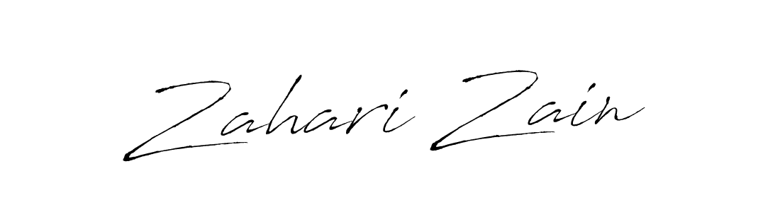 Also we have Zahari Zain name is the best signature style. Create professional handwritten signature collection using Antro_Vectra autograph style. Zahari Zain signature style 6 images and pictures png