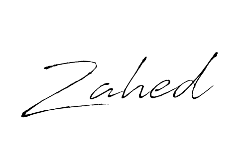 How to make Zahed signature? Antro_Vectra is a professional autograph style. Create handwritten signature for Zahed name. Zahed signature style 6 images and pictures png