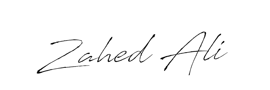 Zahed Ali stylish signature style. Best Handwritten Sign (Antro_Vectra) for my name. Handwritten Signature Collection Ideas for my name Zahed Ali. Zahed Ali signature style 6 images and pictures png