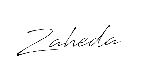 Zaheda stylish signature style. Best Handwritten Sign (Antro_Vectra) for my name. Handwritten Signature Collection Ideas for my name Zaheda. Zaheda signature style 6 images and pictures png