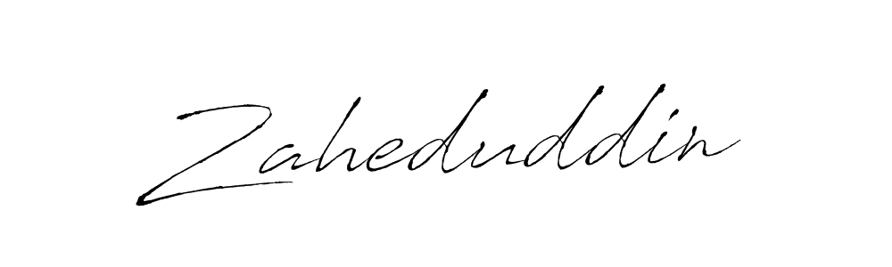 Design your own signature with our free online signature maker. With this signature software, you can create a handwritten (Antro_Vectra) signature for name Zaheduddin. Zaheduddin signature style 6 images and pictures png