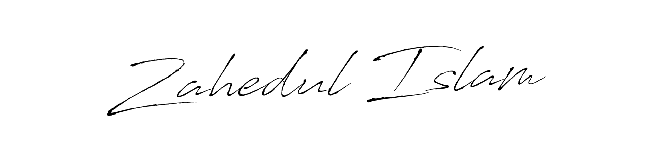 Create a beautiful signature design for name Zahedul Islam. With this signature (Antro_Vectra) fonts, you can make a handwritten signature for free. Zahedul Islam signature style 6 images and pictures png