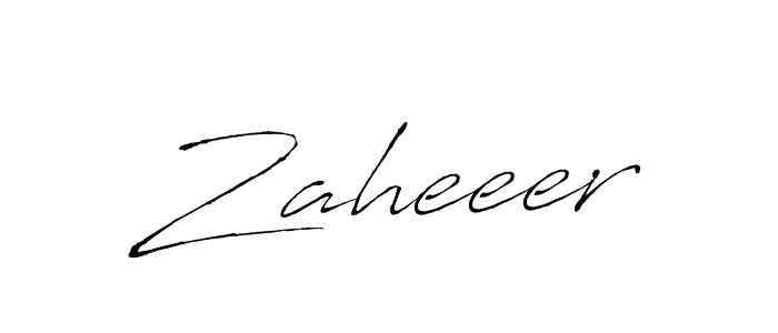 Make a beautiful signature design for name Zaheeer. With this signature (Antro_Vectra) style, you can create a handwritten signature for free. Zaheeer signature style 6 images and pictures png