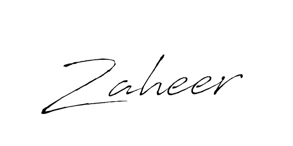 Create a beautiful signature design for name Zaheer. With this signature (Antro_Vectra) fonts, you can make a handwritten signature for free. Zaheer signature style 6 images and pictures png