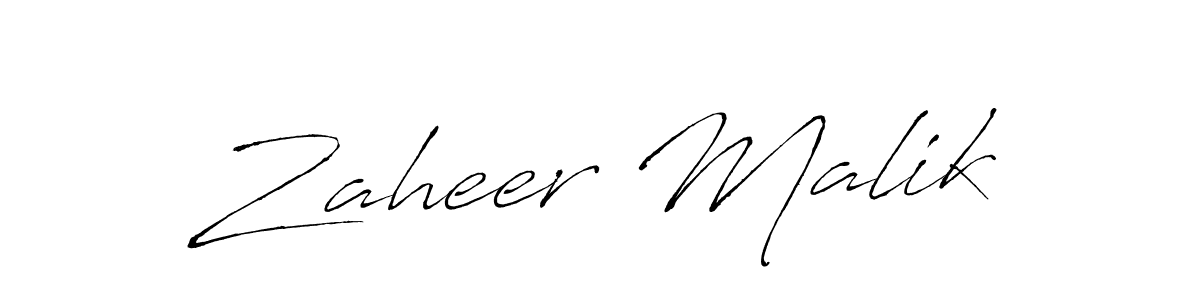 Design your own signature with our free online signature maker. With this signature software, you can create a handwritten (Antro_Vectra) signature for name Zaheer Malik. Zaheer Malik signature style 6 images and pictures png