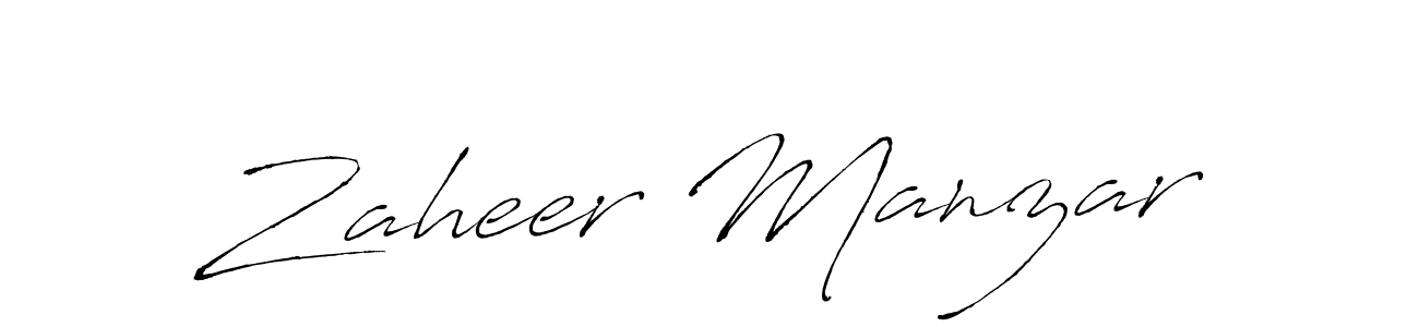 Create a beautiful signature design for name Zaheer Manzar. With this signature (Antro_Vectra) fonts, you can make a handwritten signature for free. Zaheer Manzar signature style 6 images and pictures png