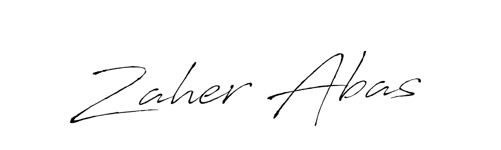 How to make Zaher Abas name signature. Use Antro_Vectra style for creating short signs online. This is the latest handwritten sign. Zaher Abas signature style 6 images and pictures png