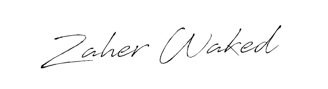 How to make Zaher Waked signature? Antro_Vectra is a professional autograph style. Create handwritten signature for Zaher Waked name. Zaher Waked signature style 6 images and pictures png