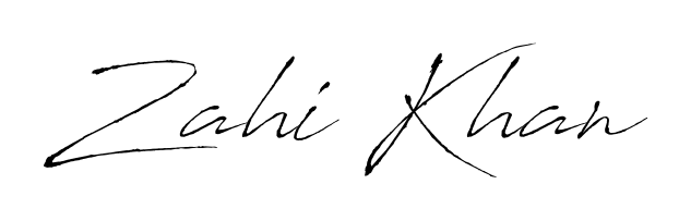 How to make Zahi Khan signature? Antro_Vectra is a professional autograph style. Create handwritten signature for Zahi Khan name. Zahi Khan signature style 6 images and pictures png
