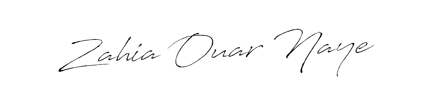 Design your own signature with our free online signature maker. With this signature software, you can create a handwritten (Antro_Vectra) signature for name Zahia Ouar Naye. Zahia Ouar Naye signature style 6 images and pictures png