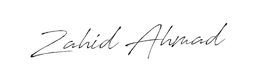 Zahid Ahmad stylish signature style. Best Handwritten Sign (Antro_Vectra) for my name. Handwritten Signature Collection Ideas for my name Zahid Ahmad. Zahid Ahmad signature style 6 images and pictures png