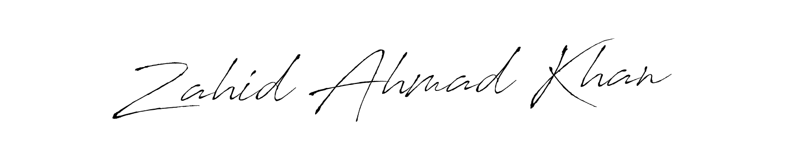 Also we have Zahid Ahmad Khan name is the best signature style. Create professional handwritten signature collection using Antro_Vectra autograph style. Zahid Ahmad Khan signature style 6 images and pictures png