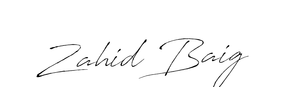 Design your own signature with our free online signature maker. With this signature software, you can create a handwritten (Antro_Vectra) signature for name Zahid Baig. Zahid Baig signature style 6 images and pictures png