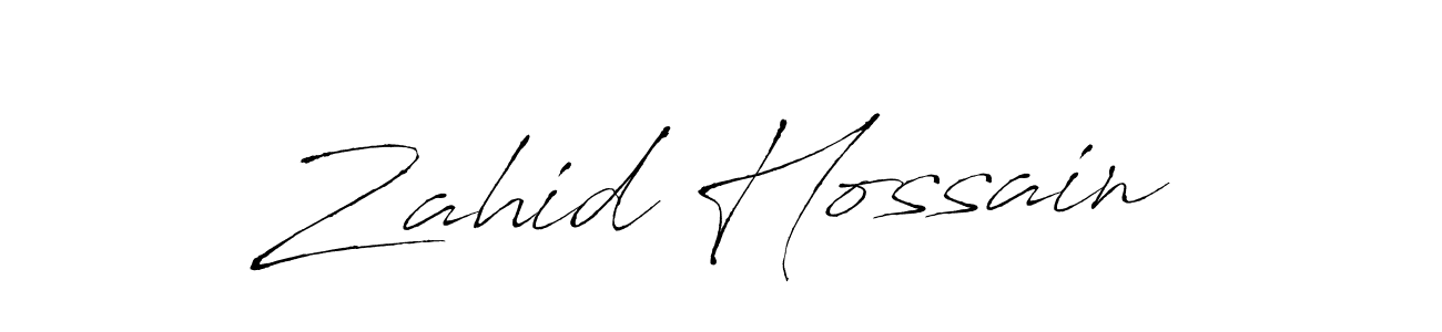 Create a beautiful signature design for name Zahid Hossain. With this signature (Antro_Vectra) fonts, you can make a handwritten signature for free. Zahid Hossain signature style 6 images and pictures png