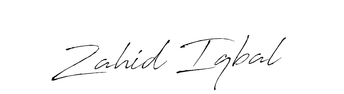 Make a beautiful signature design for name Zahid Iqbal. With this signature (Antro_Vectra) style, you can create a handwritten signature for free. Zahid Iqbal signature style 6 images and pictures png
