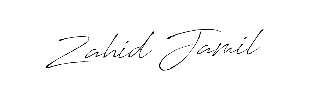 Design your own signature with our free online signature maker. With this signature software, you can create a handwritten (Antro_Vectra) signature for name Zahid Jamil. Zahid Jamil signature style 6 images and pictures png